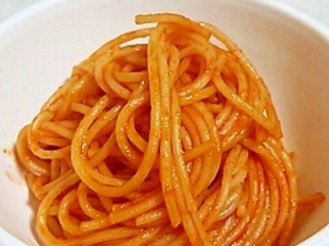 お弁当の赤に☆醤油とケチャップのパスタ